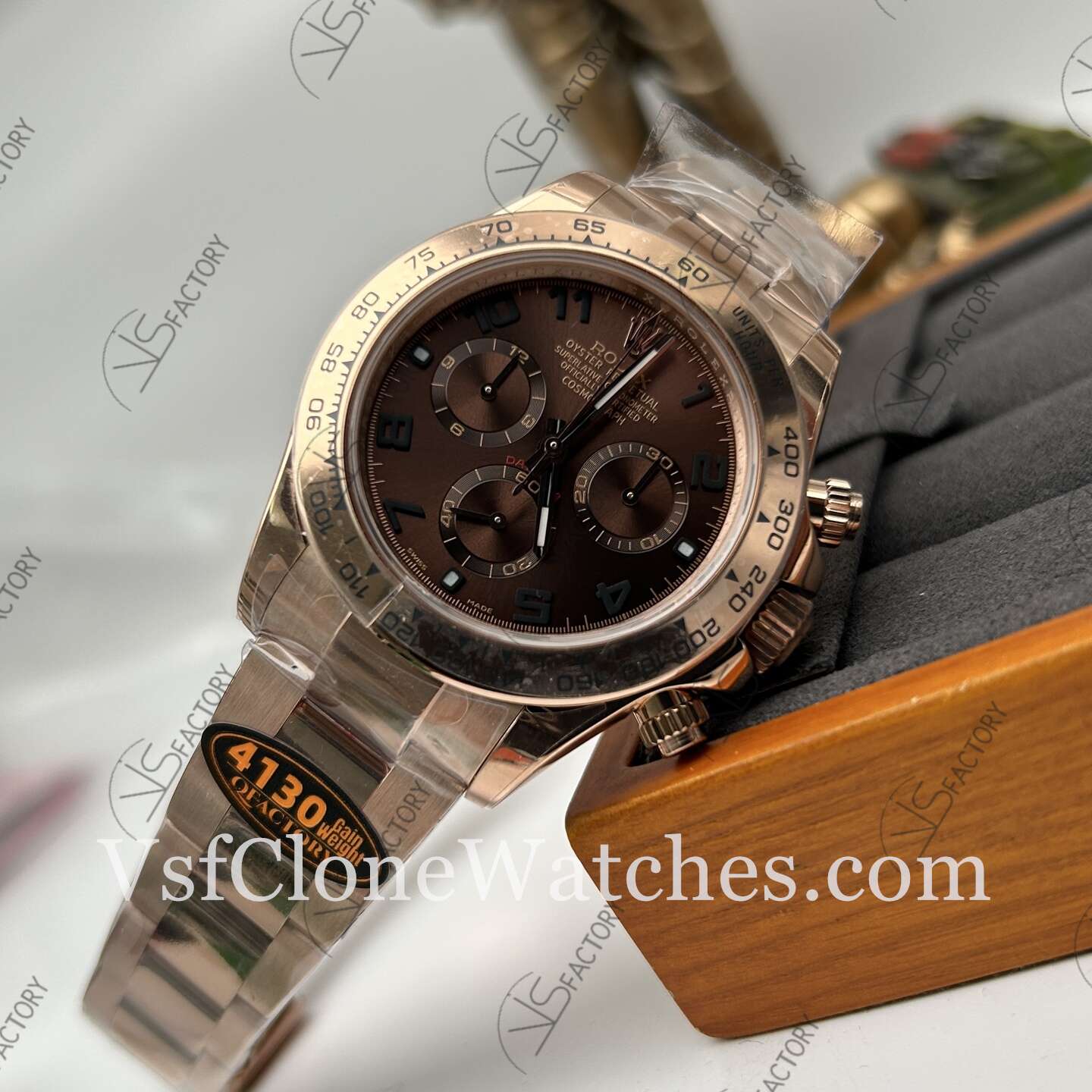 Super Clone Watches – Rolex Daytona Brown Dial m116506-0001 4130 Movement 40mm - Image 4