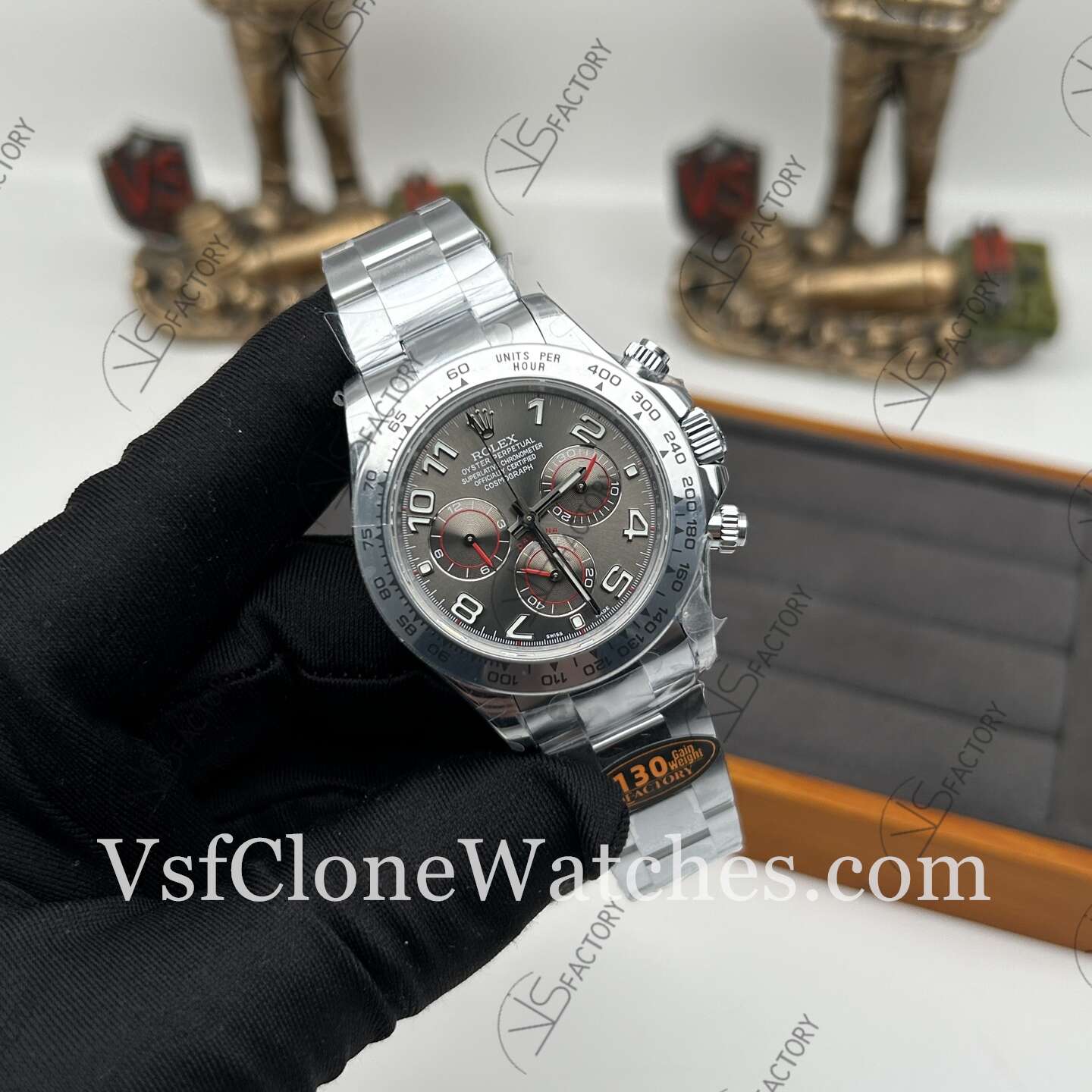 Super Clone Watches – Rolex Daytona Dark Gray Dial m116519-0104 4130 Movement 40mm - Image 3