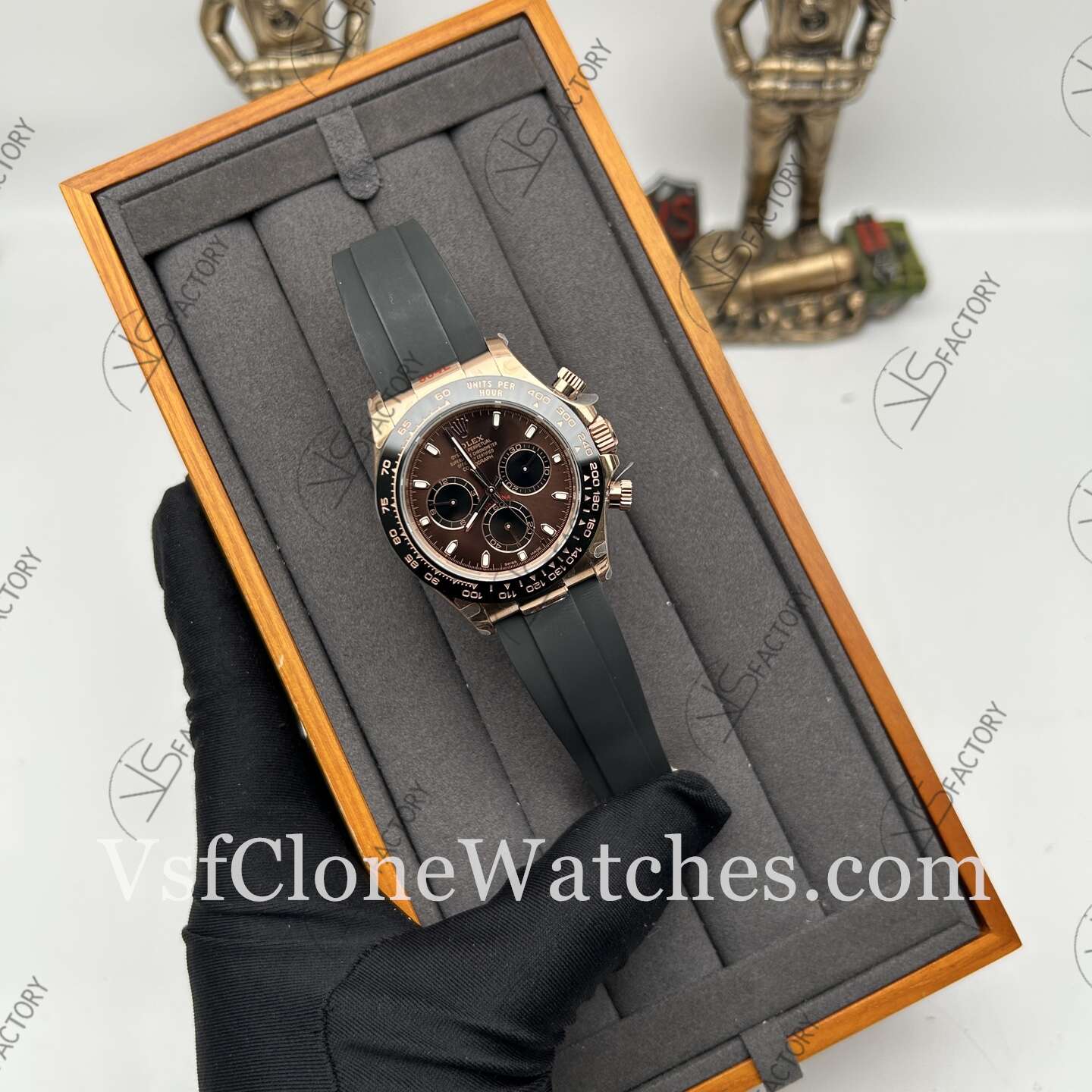 Super Clone Watches – Rolex Daytona Brown Dial M116515LN-0041 4130 Movement 40mm - Image 9