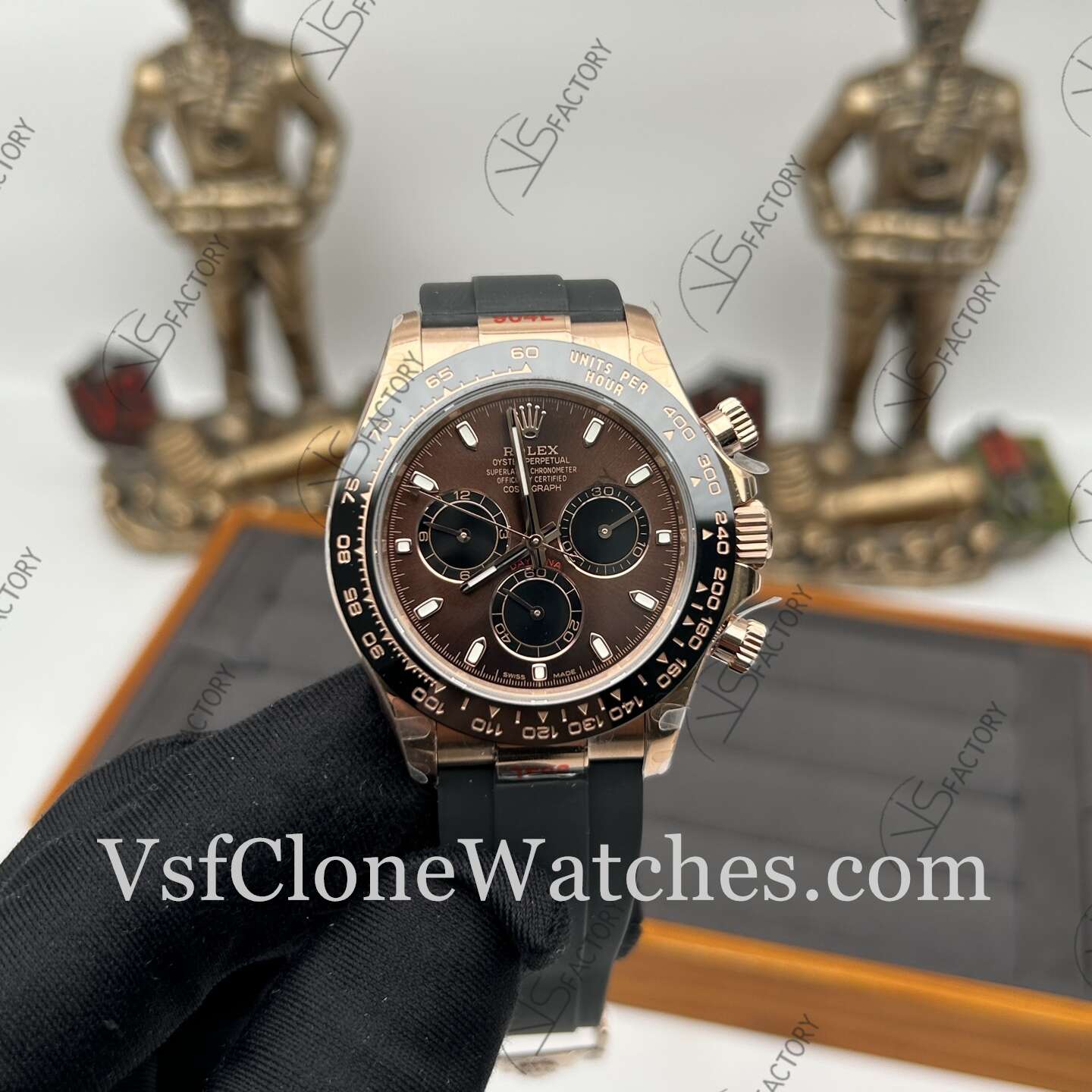 Super Clone Watches – Rolex Daytona Brown Dial M116515LN-0041 4130 Movement 40mm - Image 2